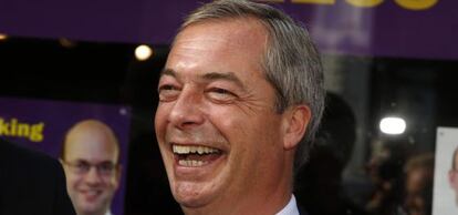 Nigel Farage, el pasado d&iacute;a 11 en Rochester (Reino Unido).
