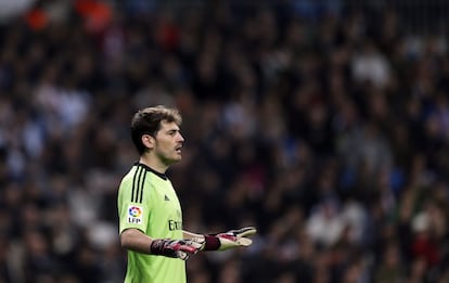 Casillas durante el partido