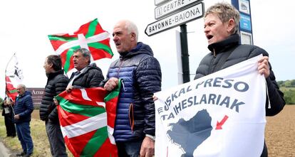 Simpatizantes de la izquierda abertzale piden la amnistía para los presos de ETA.