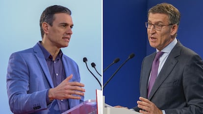 Pedro Sánchez y Alberto Núñez Feijóo.