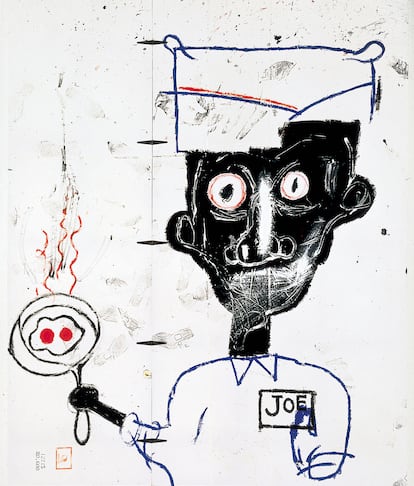 'Ojos y huevos' (1983), de Jean-Michel Basquiat.