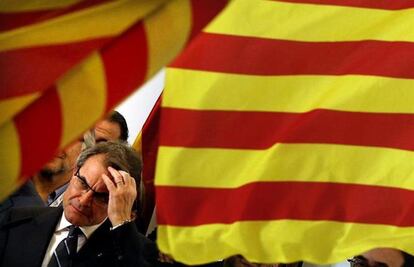 Artur Mas tras conocerse el resultado electoral.