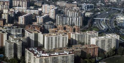 Edificios de viviendas en Madrid.