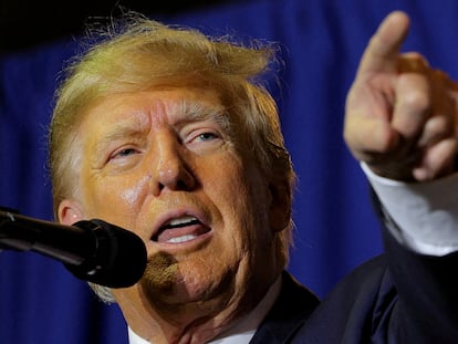 Donald Trump, at a campaign rally in Manchester, New Hampshire, last April.