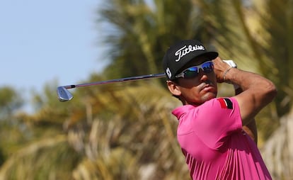 Rafa Cabrera, en la segunda ronda del torneo de Dubai.