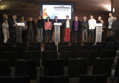 Acto de presentación de un documento para invitar a "una reflexión y trabajo conjunto" sobre derechos de presos de ETA.