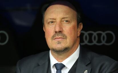 Benítez durante el partido frente a la Real Sociedad.