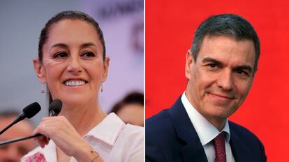 Claudia Sheinbaum y Pedro Sánchez