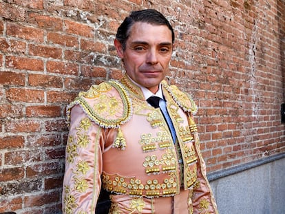 Francisco Javier Sánchez Vara, en el túnel de cuadrillas de la plaza de Las Ventas.