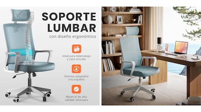 Esta silla ergonómica es perfecta para aliviar dolores de espalda.