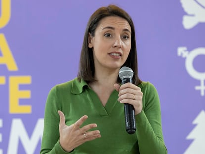 GRAFCAN7073. LAS PALMAS DE GRAN CANARIA (ESPAÑA), 04/04/2025.- La eurodiputada de Podemos Irene Montero ha participado este viernes en un encuentro con cargos y simpatizantes del su formación en las islas. EFE/Quique Curbelo