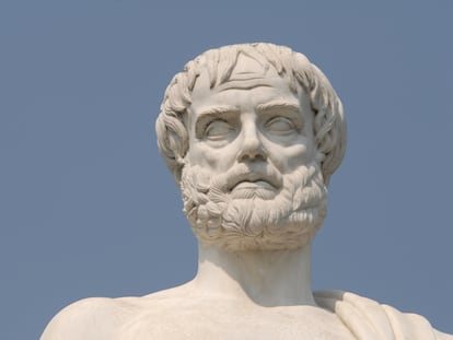 Estatua de Aristóteles en el parque homónimo de Estagira (Grecia).