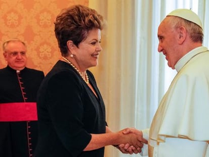 El papa Francisco recibe el mi&eacute;rcoles a la presidenta  de Brasil, Dilma Rousseff 