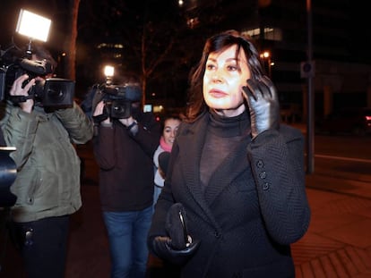 Carmen Mart&iacute;nez Bordi&uacute; a su llegada al funeral de su madre, Carmen Franco el pasado d&iacute;a 11. 