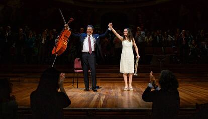 Yo Yo Ma y Andrea Motis, aplaudidos en el Palau de la Música.