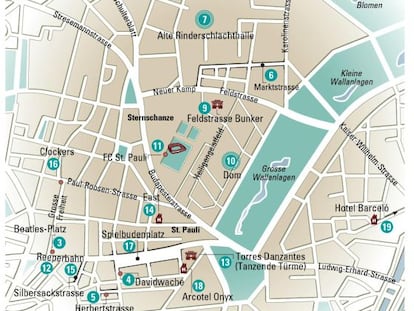 24 horas en St. Pauli, el mapa