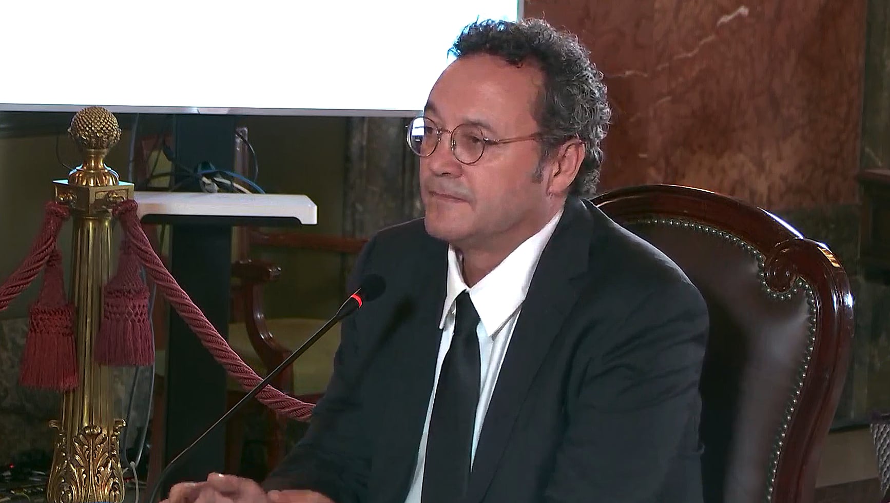 Álvaro García Ortiz, fiscal general del Estado, durante su declaración en el Supremo.