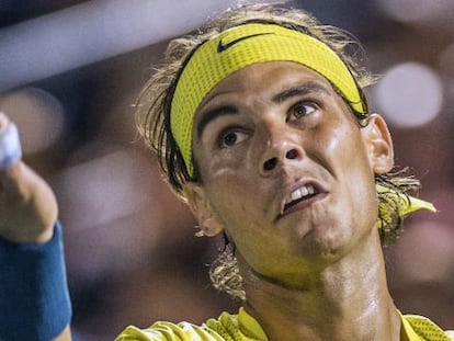 Nadal, en la semifinal en Montreal ante Djokovic.