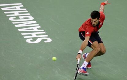 Djokovic, durante el duelo contra Murray, en Shangh&aacute;i.