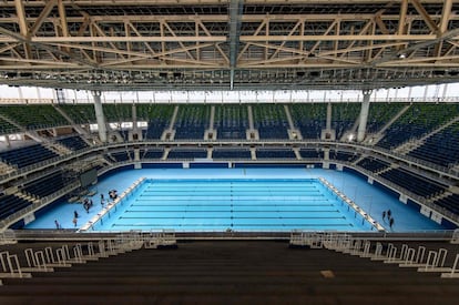 Vista del Estadio Acuático Olímpico con capacidad para 18 mil personas en el Centro Olímpico.