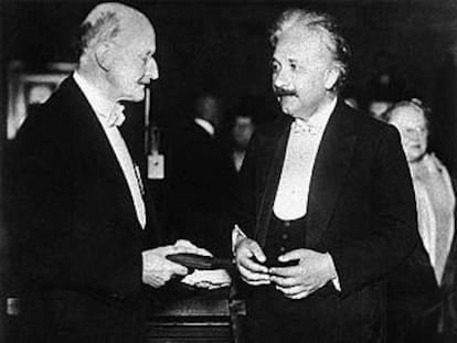 Max Planck y Albert Einstein, en Berlín en 1930.