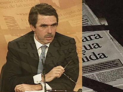 Aznar, en un fragmento de <i>La otra tregua,</i> vídeo realizado por el PSOE.