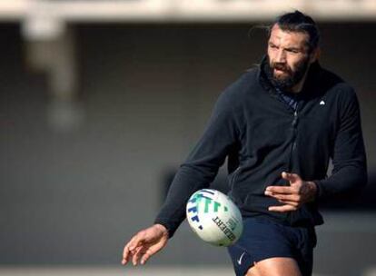 Chabal, en un entrenamiento.
