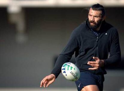 Chabal, en un entrenamiento.