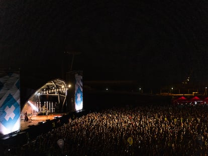 Concierto de Fuel Fandango en la tercera y última noche del festival Cruïlla de Barcelona del año pasado, coincidiendo con la quinta ola de la pandemia en el que el número de contagios.