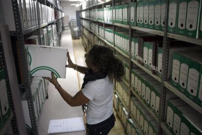 Archivo de Vilanova de Arousa donde se custodian actas, expedientes y antiguos legajos de A Illa.