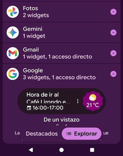 Gestión de widgets con el Pixel 10a de Google