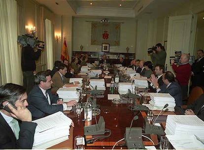 Reunión plenaria del Consejo General del Poder Judicial presidida por Francisco José Hernando.