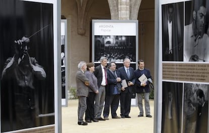 Responsables de la exposición y el concierto sobre Ataúlfo Argenta en el Centre del Carme..