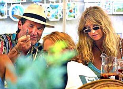 Kurt Russell y Goldie Hawn en un restaurante mallorquín.