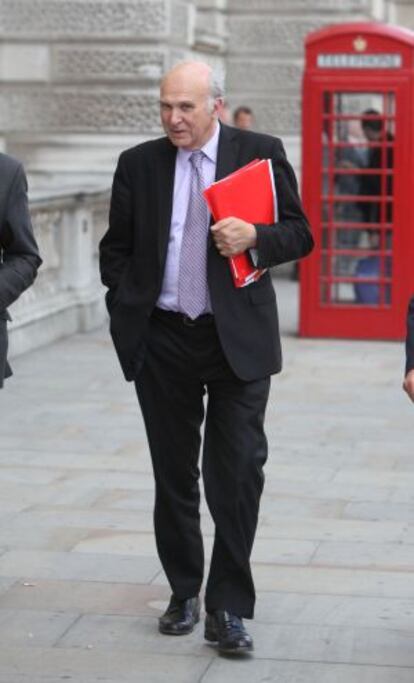 El ministro Vince Cable en Londres.