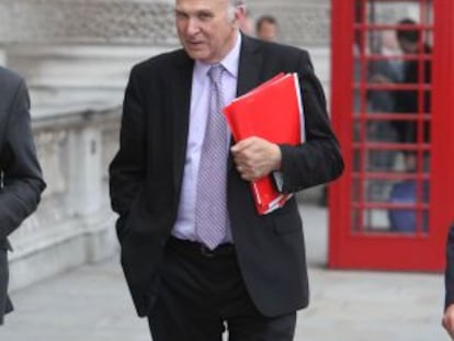 El ministro Vince Cable en Londres.