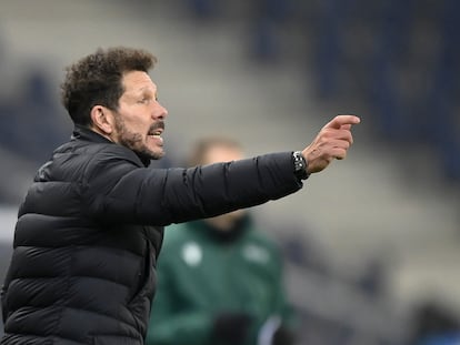 Simeone, este miércoles durante el Salzburgo-Atlético de Champions League.