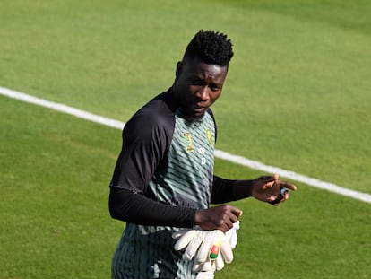 Andrá Onana en un entrenamiento el pasado domingo 27 de noviembre.