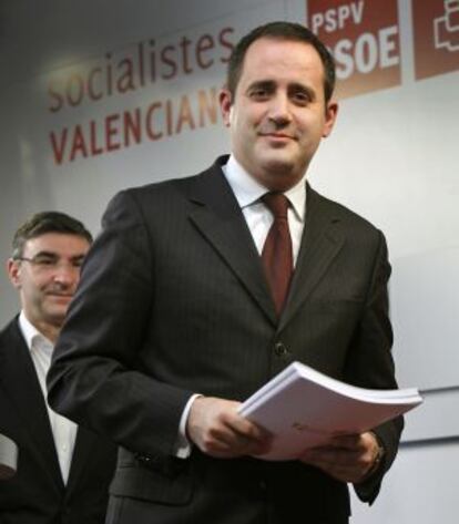 Jorge Alarte, en la sede del PSPV-PSOE.