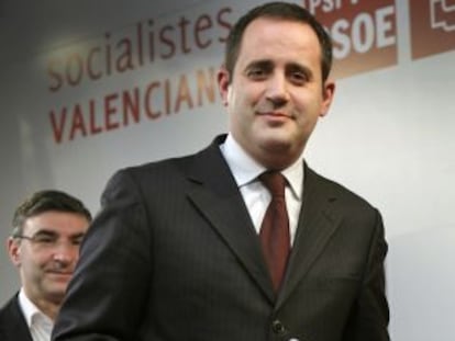 Jorge Alarte, en la sede del PSPV-PSOE.