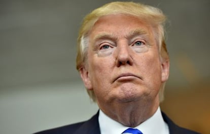 Donald Trump, en un acto de campaña en Greenville.