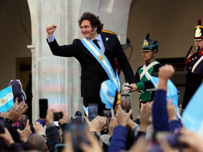 Javier Milei, en el aniversario de la Revolución de Mayo.