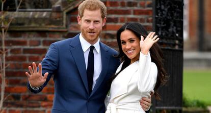 Enrique de Inglaterra y Meghan Markle, el día de su compromiso.