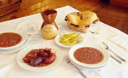 Olla podrida, plato típico de Covarrubias, Burgos, Castilla y León.