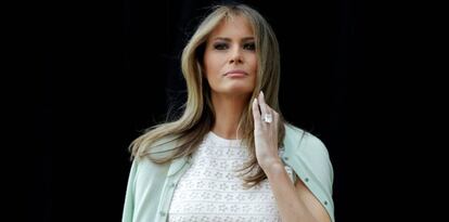 Melania Trump, en el Children's National Medical Center en Washington.