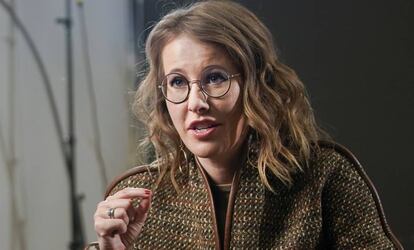 La candidata a la elecciones rusas, Ksenia Sobchak, en una entrevista este mes de febrero en Mosc&uacute;.