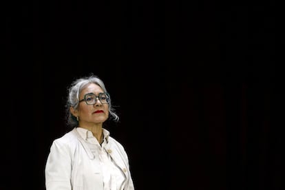 La escritora mexicana Cristina Rivera Garza, el pasado 23 de abril, día de Sant Jordi en Barcelona.