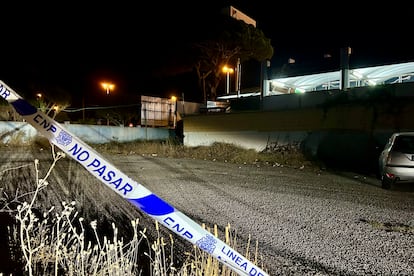 Zona donde se produjo el asesinato machista de una mujer de 53 años en Marbella, este sábado 7 de junio de 2025.
