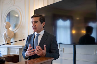 El presidente de BBVA, Carlos Torres, el 23 de junio, en Santander.