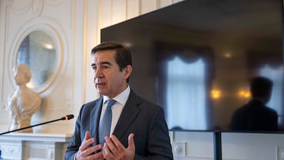 El presidente de BBVA, Carlos Torres, el 23 de junio, en Santander.